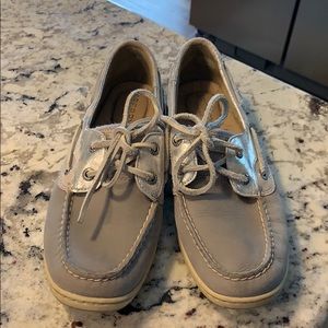 Grey and Silver Sperrys